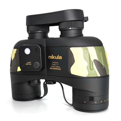 Camouflez Marine Binoculars militaire 7x50mm avec la boussole