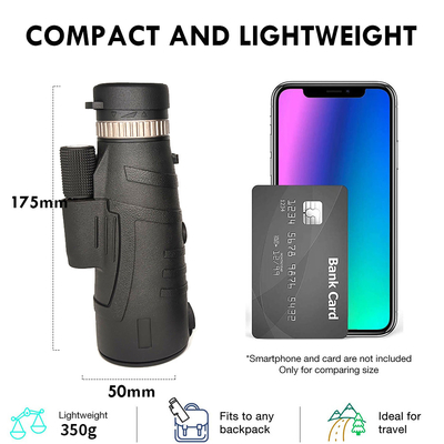 télescope de téléphone portable de la puissance 12x50 élevée Bak4 monoculaire avec le support de trépied