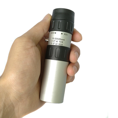 Rapport optique élevé tenu dans la main monoculaire portatif du télescope 10-30x25