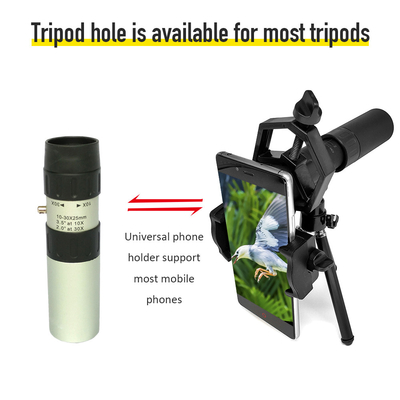 Zoom monoculaire tenu dans la main universel du télescope 10-30X25 HD