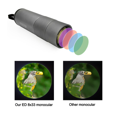 Télescope monoculaire en verre 8x33 HD d'ED avec la phase corrigée