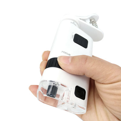 La poche 80x 120x LED a allumé le microscope de bourdonnement avec la lentille asphérique