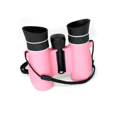 Jumelles optiques d'enfants du prisme Bak4, les jumelles roses des enfants 6x21 antichoc